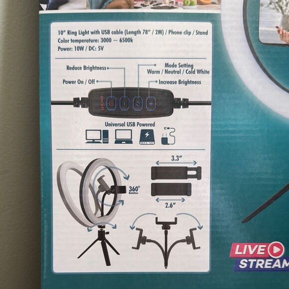 FineLife 10" LED Ring Light with Tripod Stand - Picture 4 of 4